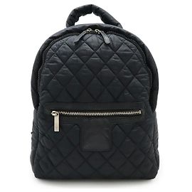 Mochila Cocoon de nylon e couro preto da Chanel Preto