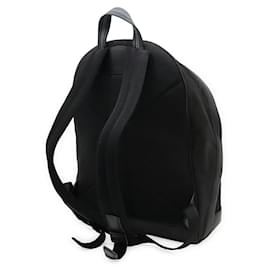 Burberry-Burberry TB Logo Nylon Canvas Leather Backpack-Black