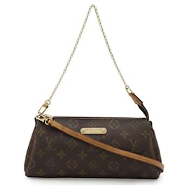 Louis Vuitton-Bolsa Clutch Eva Monograma Louis Vuitton-Marrom