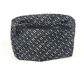 Bolso de cinturón con logo Medusa bicolor Versace Negro Blanco