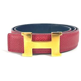 Cinto Constance Mini H da Hermès Vermelho Azul marinho