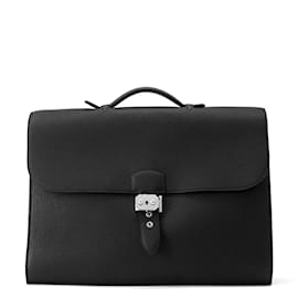 Hermès-Hermes Sac A Depeche 38 Handbag-Black