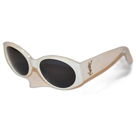 Yves Saint Laurent 6545 Sunglasses White Plastic White