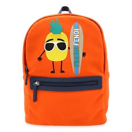 Fendi Fresh Pineapple Backpack Black Orange