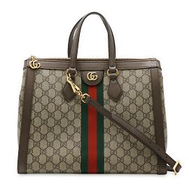 GUCCI Ophidia GG Supreme Tote Bag Braun Rot Beige Grün