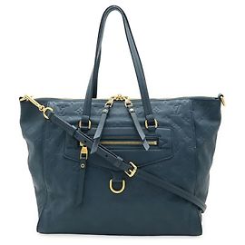 Borsa Tote Louis Vuitton Monogram Empreinte Lumineuse PM Blu