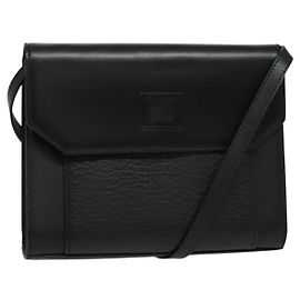 Autre Marque Borsa a Spalla Burberrys in Pelle Nera e Oro Auth bs27403 Nero D'oro