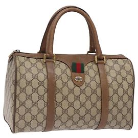 Gucci Borsa GG Supreme Web Sherry Line in PVC beige, rosso e verde 39 02 007 Auth mr1490 Rosso Beige Verde