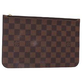 LOUIS VUITTON Bolsa Accesorio Neverfull MM Damier Ebene Auth BA4153 Damier ebene