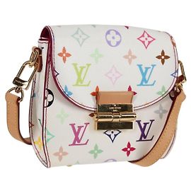 LOUIS VUITTON Borsa Heart Breaker Monogram Multicolore Bianca M40660 Auth 131824SV Bianco
