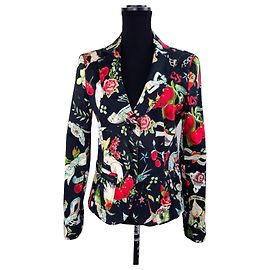 Moschino 2000s Printed Jacket Black Multiple colors