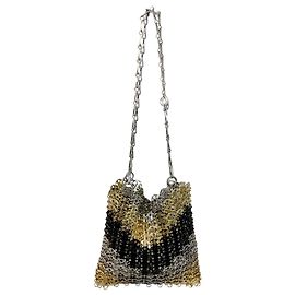 Paco Rabanne Borsa Iconica 1969 Rabanne Argento / Nero / Oro Metallico