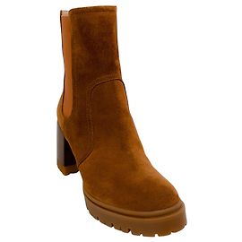 Casadei Cognac Suede Nomad Boots Brown