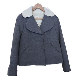 Ba&sh Kurzer Woll-Peacoat TXS/S Grau