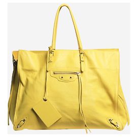 Balenciaga Bolsa tote de papel amarillo Amarillo