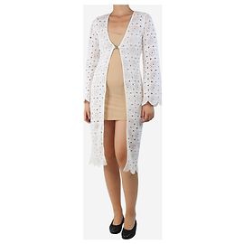 Rotate Robe en crochet Kwamie blanche - taille S Blanc