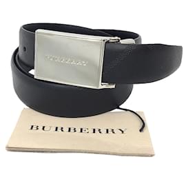 Burberry-Burberry Leather Belt-Black