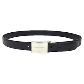 Burberry-Burberry Leather Belt-Black