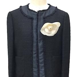 Chanel-Chanel Camellia Corsage Brooch-White