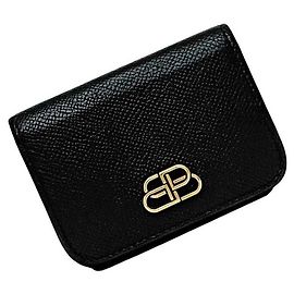 Cartera Mini Tri-fold BB Balenciaga Negro