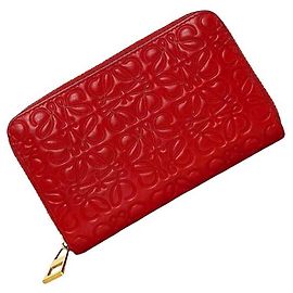 Rotes Leder-Münzgeldbörse von Loewe Rot