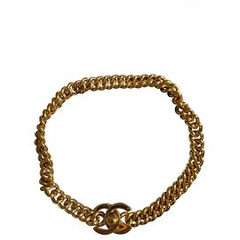 Collar Choker Chanel Modelo Torniquete Dorado Dorado