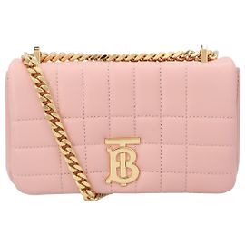 Bolsa Mini Lola em Couro Matelassê Burberry Rosa