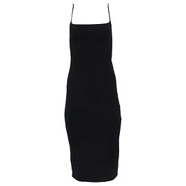 Robe midi ajustée en jean Reformation en lyocell noir Noir