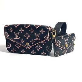 Borsa Felicie Multi Pochette Monogram Louis Vuitton Nero Rosa