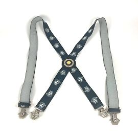 Suspensórios com logo Medusa da Versace Preto Branco