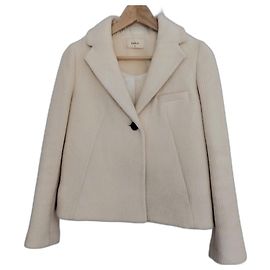 Ba&sh Kurzer Woll-Peacoat Größe XS/S Aus weiß