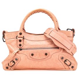 Bolsa Balenciaga Motocross Classic First em couro de cordeiro rosa Rosa