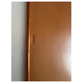 Hermès-Hermès Desk Pad – wood (lacquered vavona burl) and beige leather, 38 x 52 cm-Other