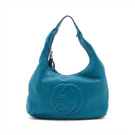 Gucci Sac hobo en cuir large Soho bleu Bleu
