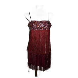 Vestido Pinko con aplicaciones rojo oscuro viscosa Burdeos