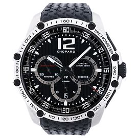 Chopard Mille Miglia 8523 1636351 SS & Rubber AT Black Dial Watch Black
