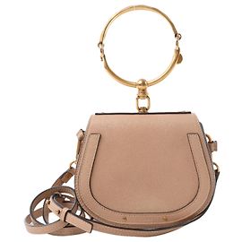 Chloé Bolsa de ombro em couro CHLOE Nile Bracelet Small 2Way em bege Bege
