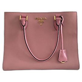 Prada Couro macio Saffiano Rosa