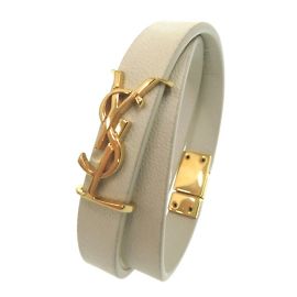 Pulseira de couro Yves Saint Laurent Branco
