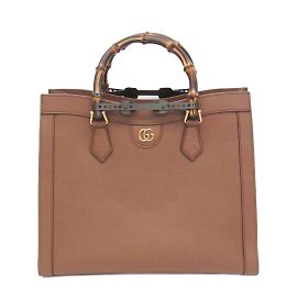 Gucci Bamboo Double G Diana Medium Tote Bag Braun