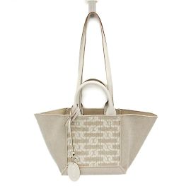 Bolsa de compras com duas alças Tod's Branco Bege