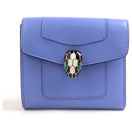 Bulgari Bvlgari Serpenti Leather Bi-fold Wallet Purple