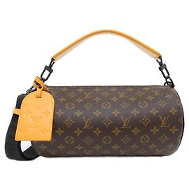 Bolsa de Ombro Soft Polochon Monogram Macassar da Louis Vuitton Marrom Dourado
