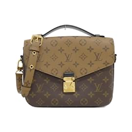 Louis Vuitton-Louis Vuitton Monogram Reverse Pochette Metis MM Handbag-Brown