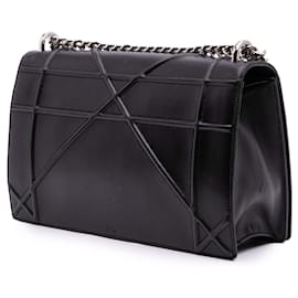 Dior-Dior Black Large Lambskin Diorama Flap-Black
