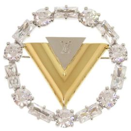 Spilla V di Louis Vuitton M02263 Argento D'oro