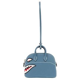 Hermès Bolide Shark Swift Leather Bag Charm Blue