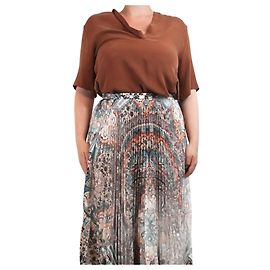 Joseph Haut en soie marron à col décontracté - taille UK 12 Marron