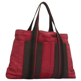 Hermès HERMES Toroca Horizontal PM Sac à Main Toile Rouge Auth bs28114 Rouge