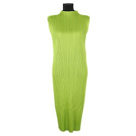 Pleats Please Grünes Kleid Grün